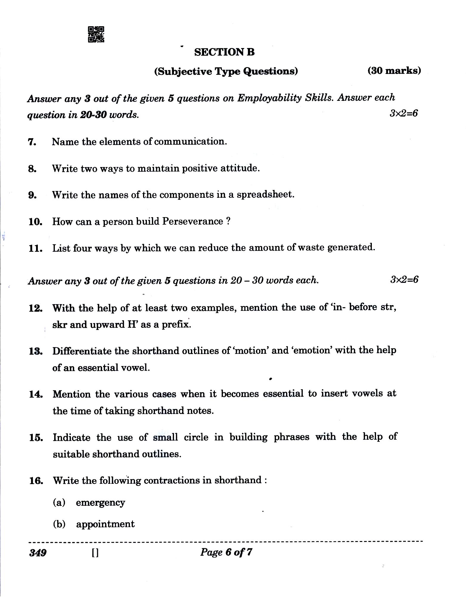 +2 Shorthand Annual Paper 2025-26 P-6